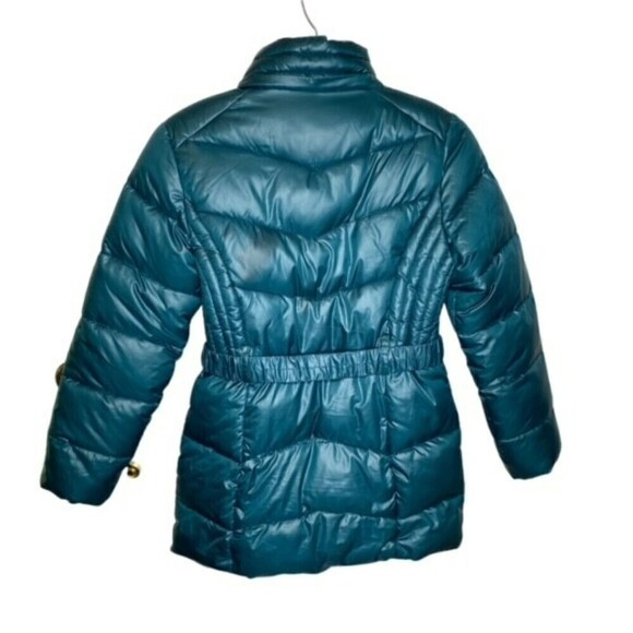 Michael Michael Kors Puffer Jacket Teal EUC size 14 Girls - Picture 4 of 5